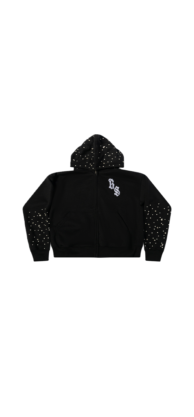 Black Rhinestone Hoodie