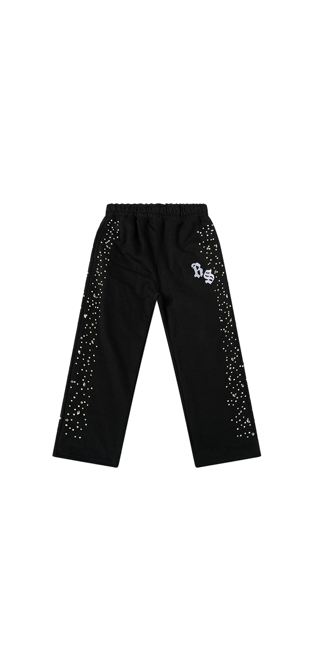 Black Rhinestone Sweats