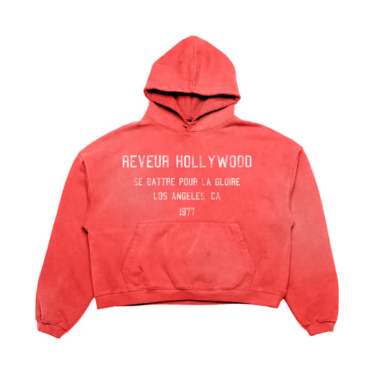 REVEUR HOLLYWOOD “1977” PULLOVER “Washed red”