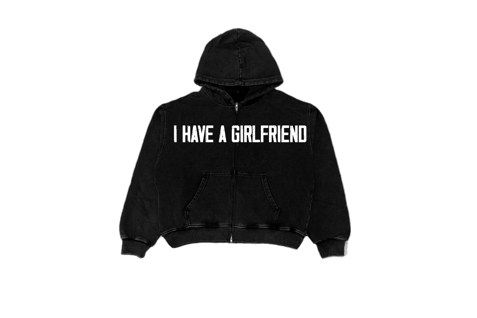 I HAVE A GIRLFRIEND BLACK ZIP