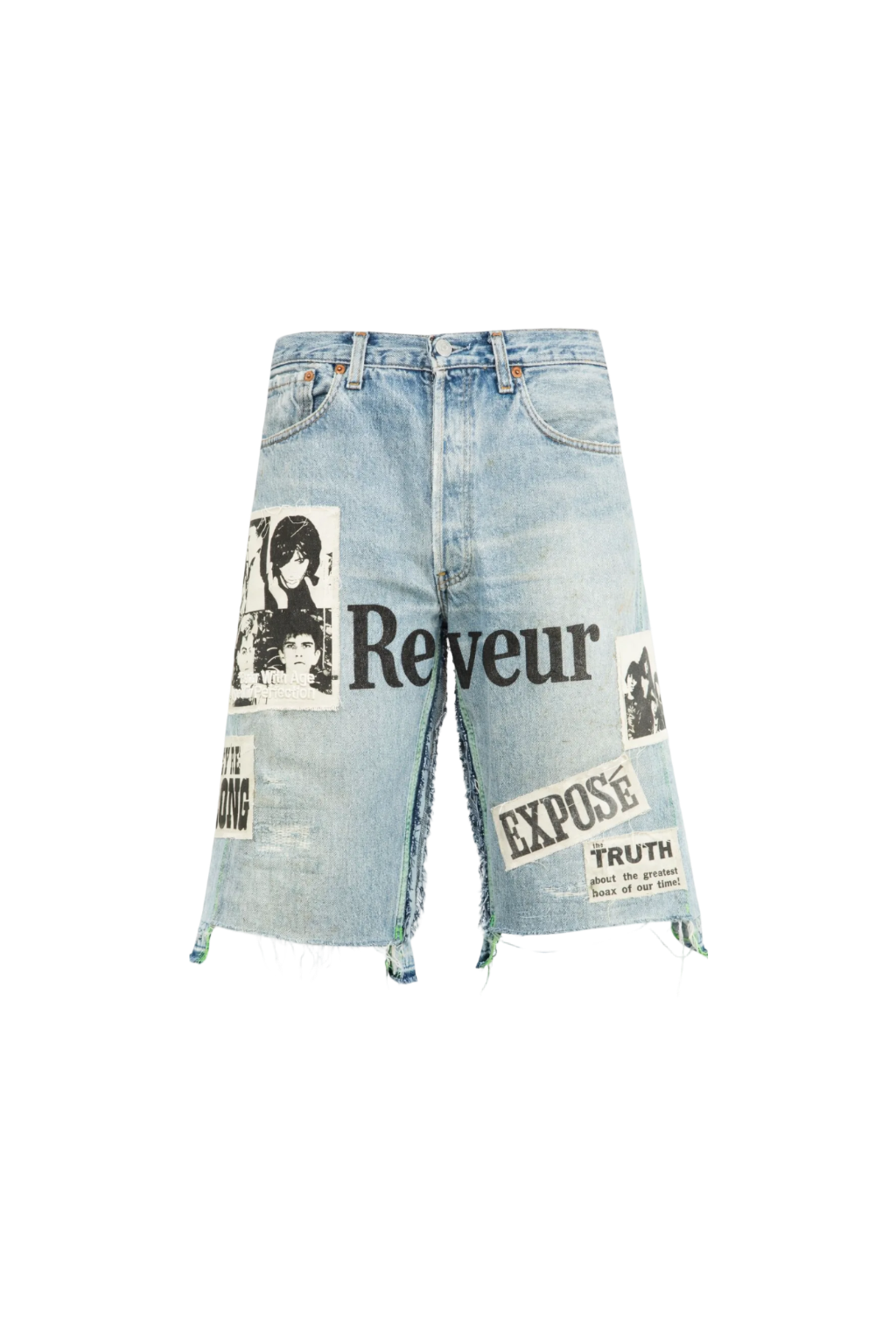 REVEUR EXPOSED DENIM SHORTS