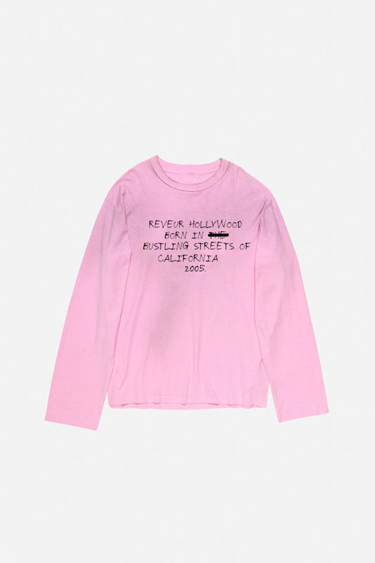 REVEUR HOLLYWOOD 'BUSTLING STREETS" LONGSLEEVE PINK